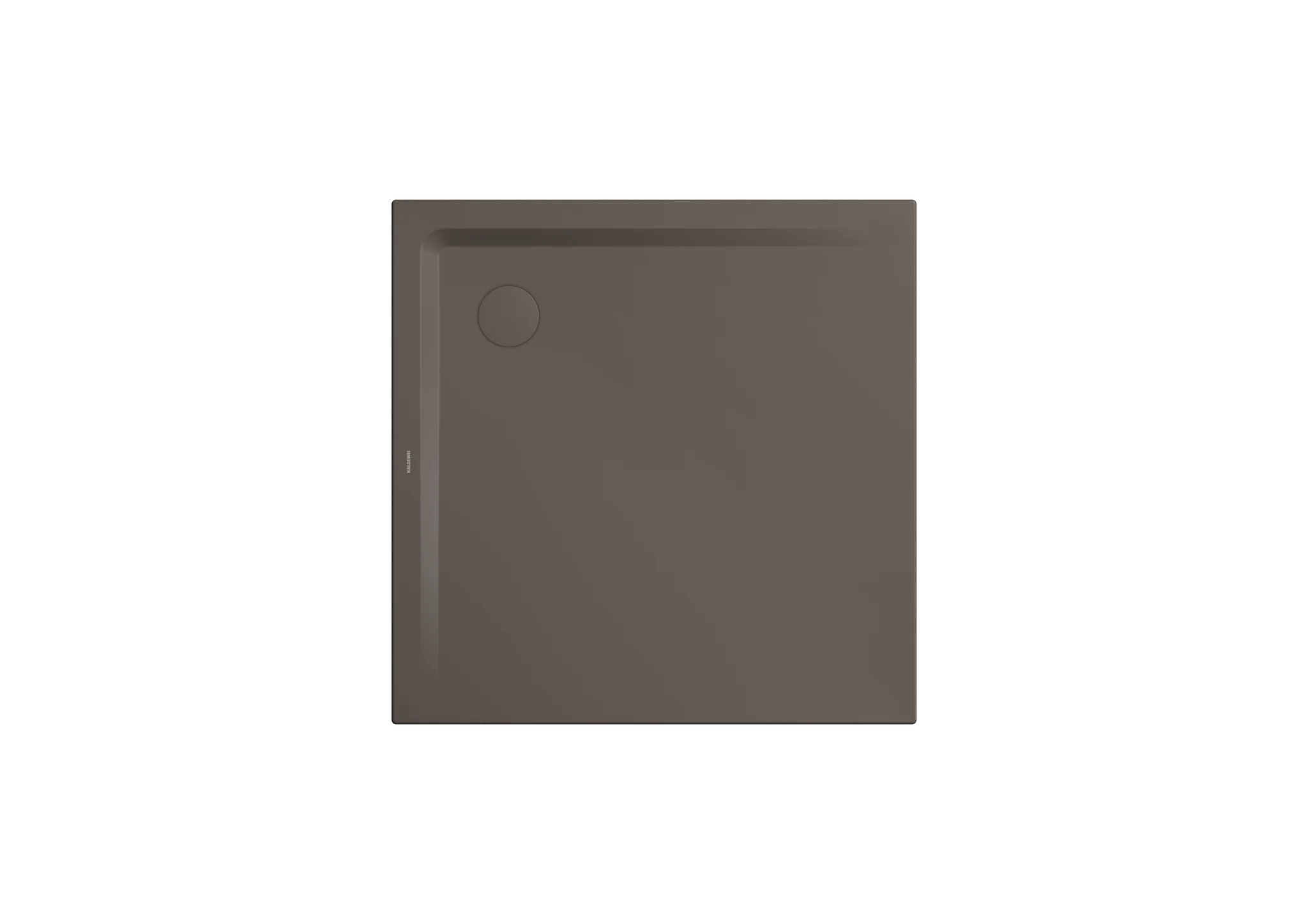 Kaldewei SUPERPLAN Duschfläche mit Wannenträger, 1200x1200 mm, warm grey 80, Secure Plus Antislip, 25 mm tief