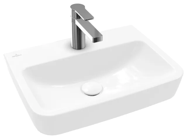 Villeroy & Boch Handwaschbecken „O.novo“ 500 × 370 × 160 mm, für Becken mittig, mit Hahnlochbohrung, Hahnlochposition mittig in Weiß Alpin Villeroy & Boch Handwaschbecken „O.novo“ 500 × 370 × 160 mm, für Becken mittig, mit Hahnlochbohrung, Hahnlochposition mittig in Weiß Alpin