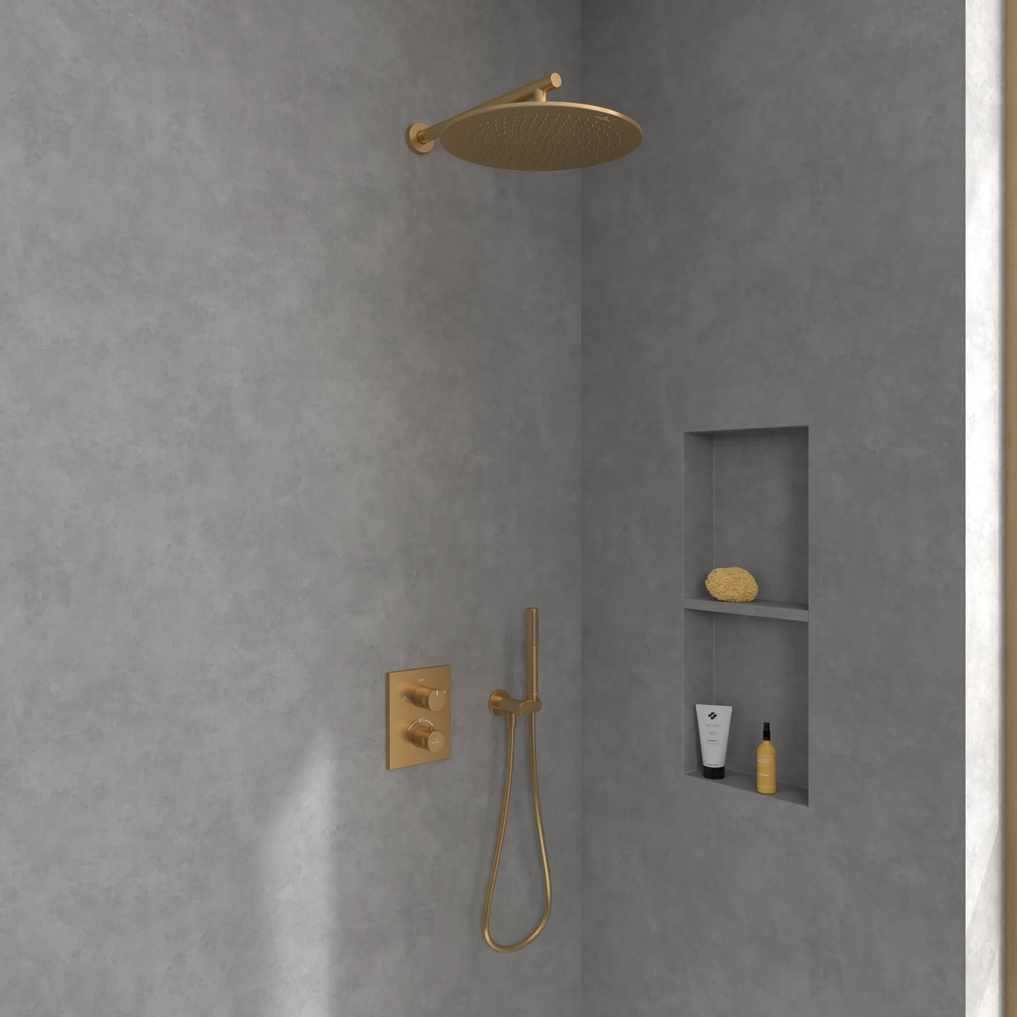 Villeroy & Boch Unterputz-Thermostat Universal Taps & Fittings, Brushed Gold, 190x150x58 mm, Keramikkartusche Villeroy & Boch Unterputz-Thermostat Universal Taps & Fittings, Brushed Gold, 190x150x58 mm, Keramikkartusche