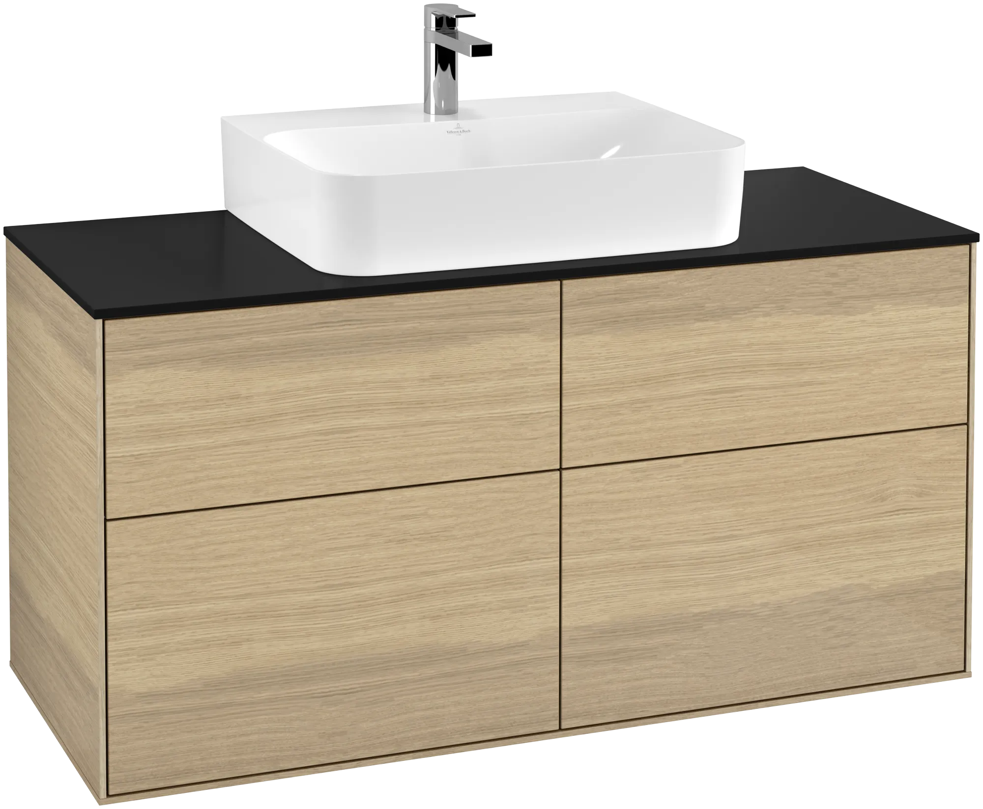 Villeroy & Boch Waschbeckenunterschrank Finion F13, 1200x603x501mm, Eckig, Waschbecken mittig
