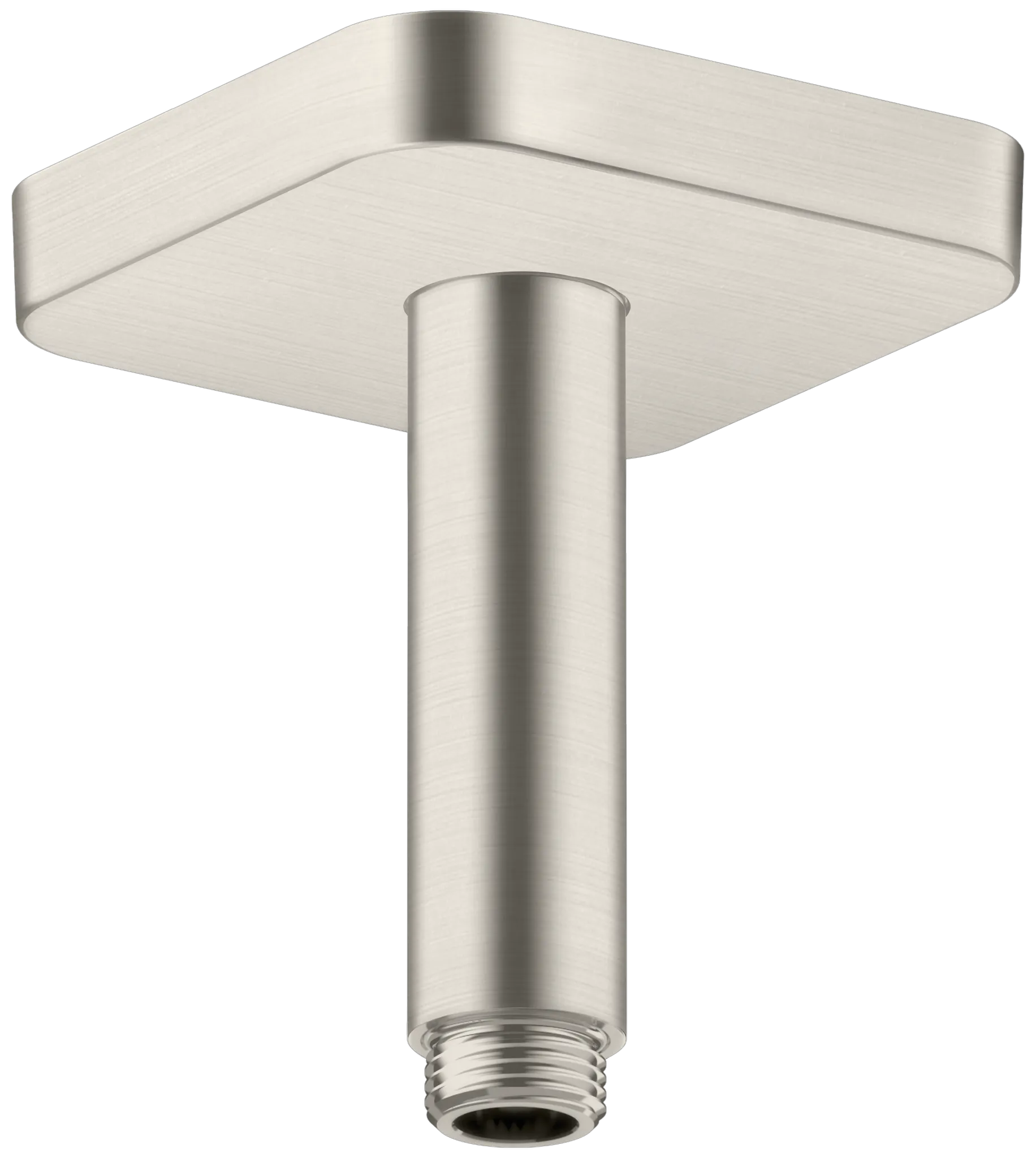 Hansgrohe AXOR ShowerSolutions Deckenanschluss 100 mm softsquare, Edelstahl Optic