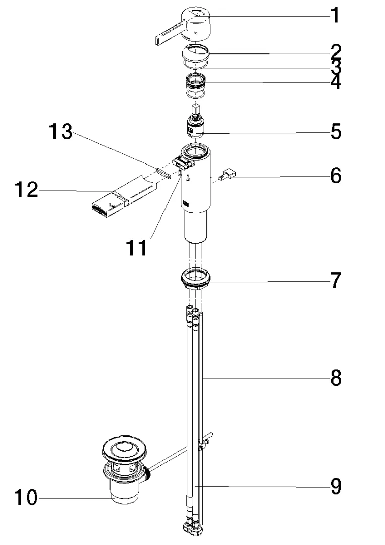 Bidet-Einhandbatterie mit Ablaufgarnitur IMO Chrom 33600671 Bidet-Einhandbatterie mit Ablaufgarnitur IMO Chrom 33600671