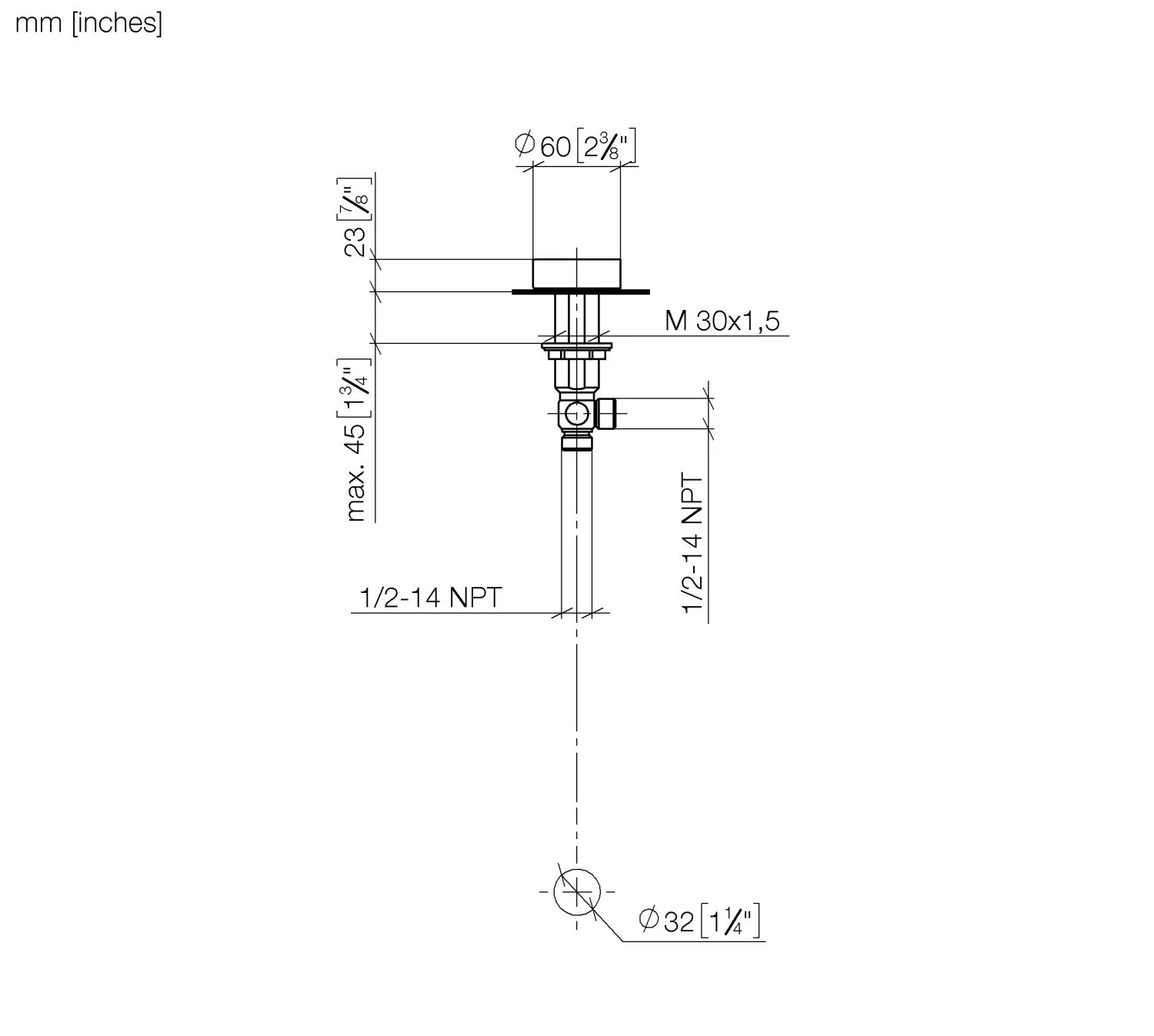 Seitenventil rechtsschließend CYO Chrom 20000811 Seitenventil rechtsschließend CYO Chrom 20000811
