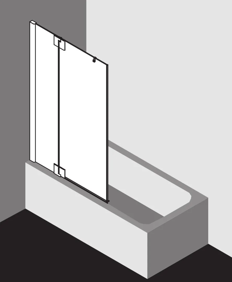 PASA XP PXDTL Pendelflügel mit Festfeld links, Höhe 1500 mm, Breitenverstellmaß 770-800 mm, Farbe Silber Mattglanz, Glas ESG Klar