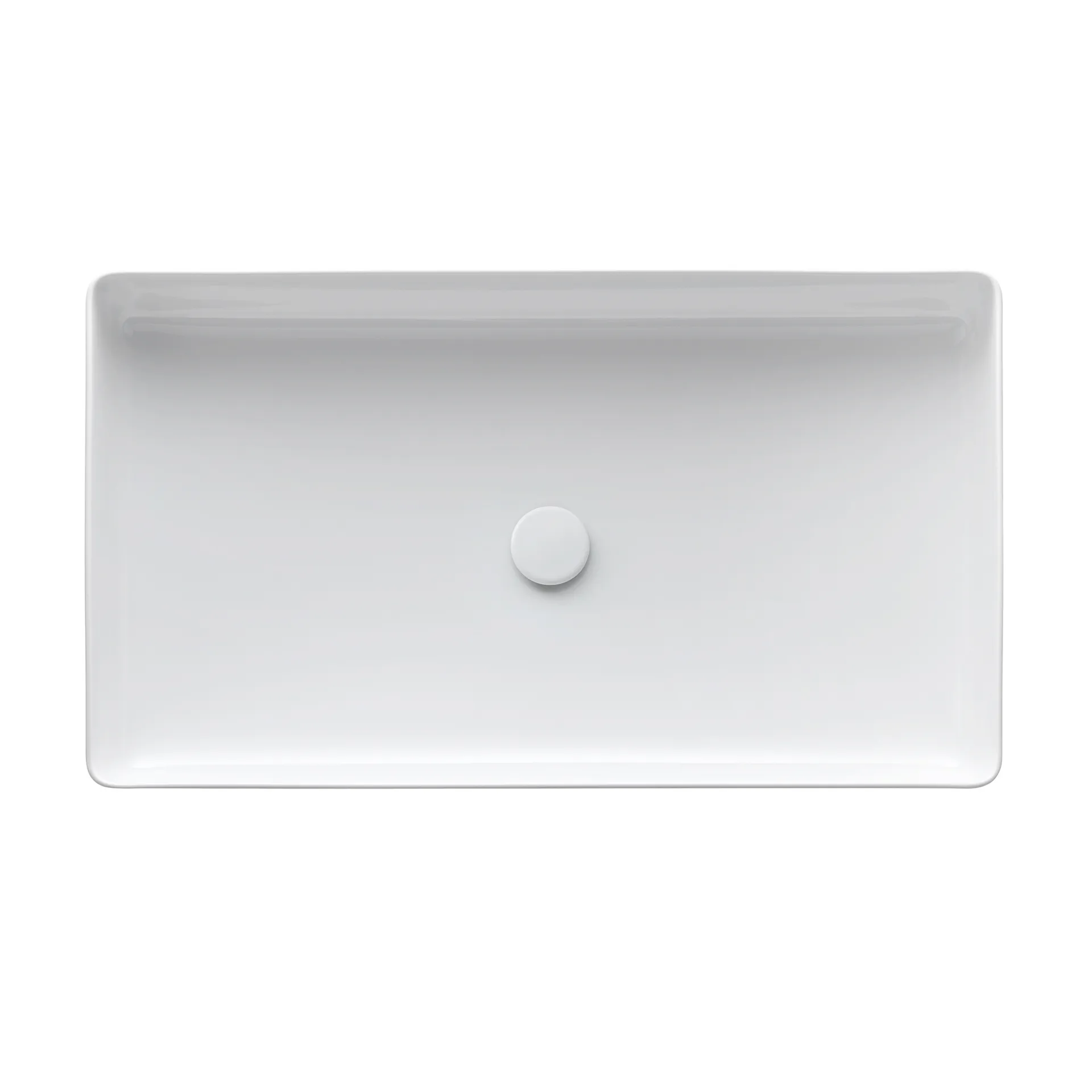 Waschtisch-Schale LIVING Saphirkeramik 340x600x110 rechteckig ohne Hahnloch ohne Überlauf weiß