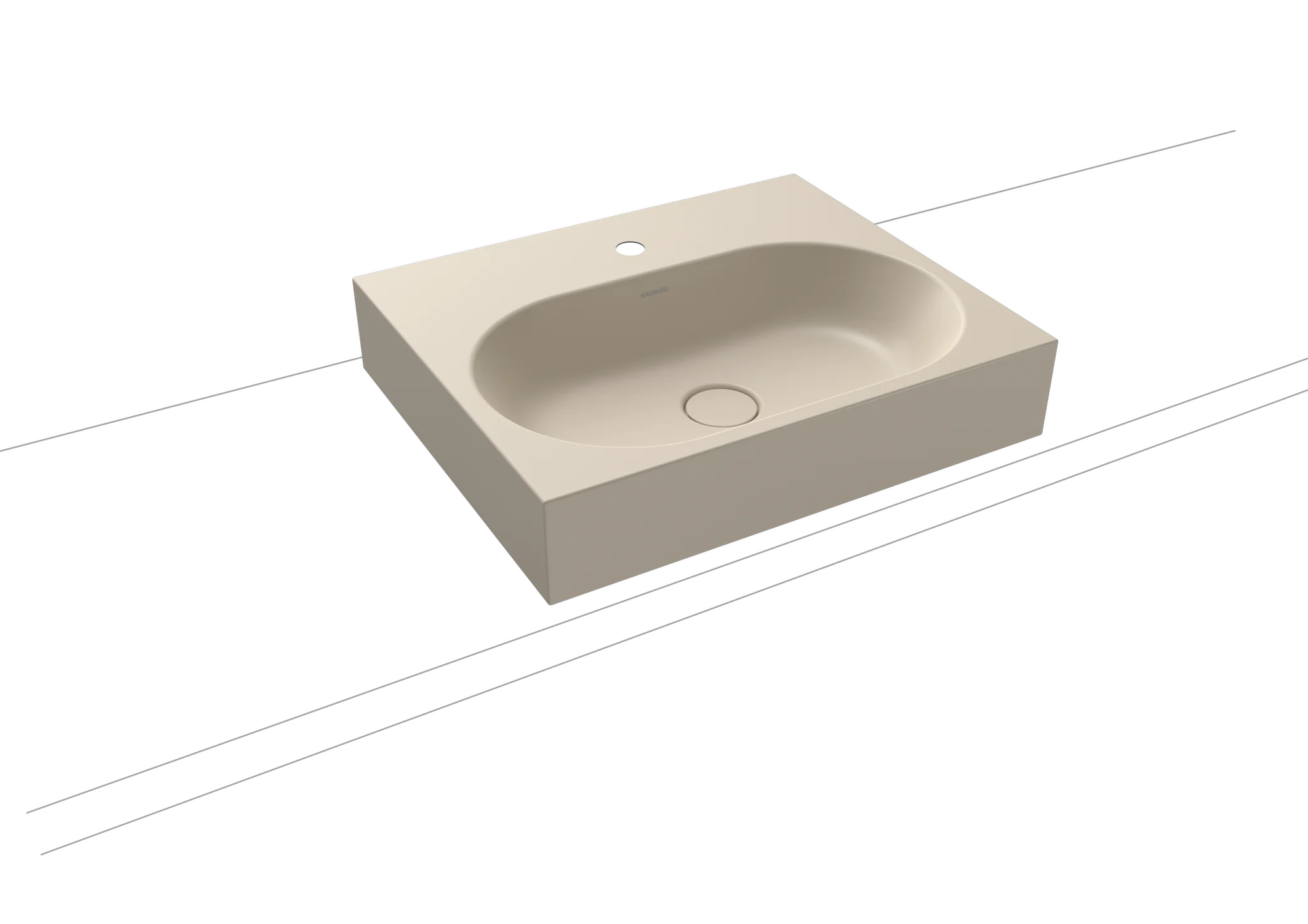 Kaldewei CENTRO Aufsatzwaschtisch, warm beige 20, Perl-Effekt, 600x500 mm, Randhöhe 120 mm, Antidröhn mit 1er Hahnlochbohrung, ohne Überlauf Kaldewei CENTRO Aufsatzwaschtisch, warm beige 20, Perl-Effekt, 600x500 mm, Randhöhe 120 mm, Antidröhn mit 1er Hahnlochbohrung, ohne Überlauf