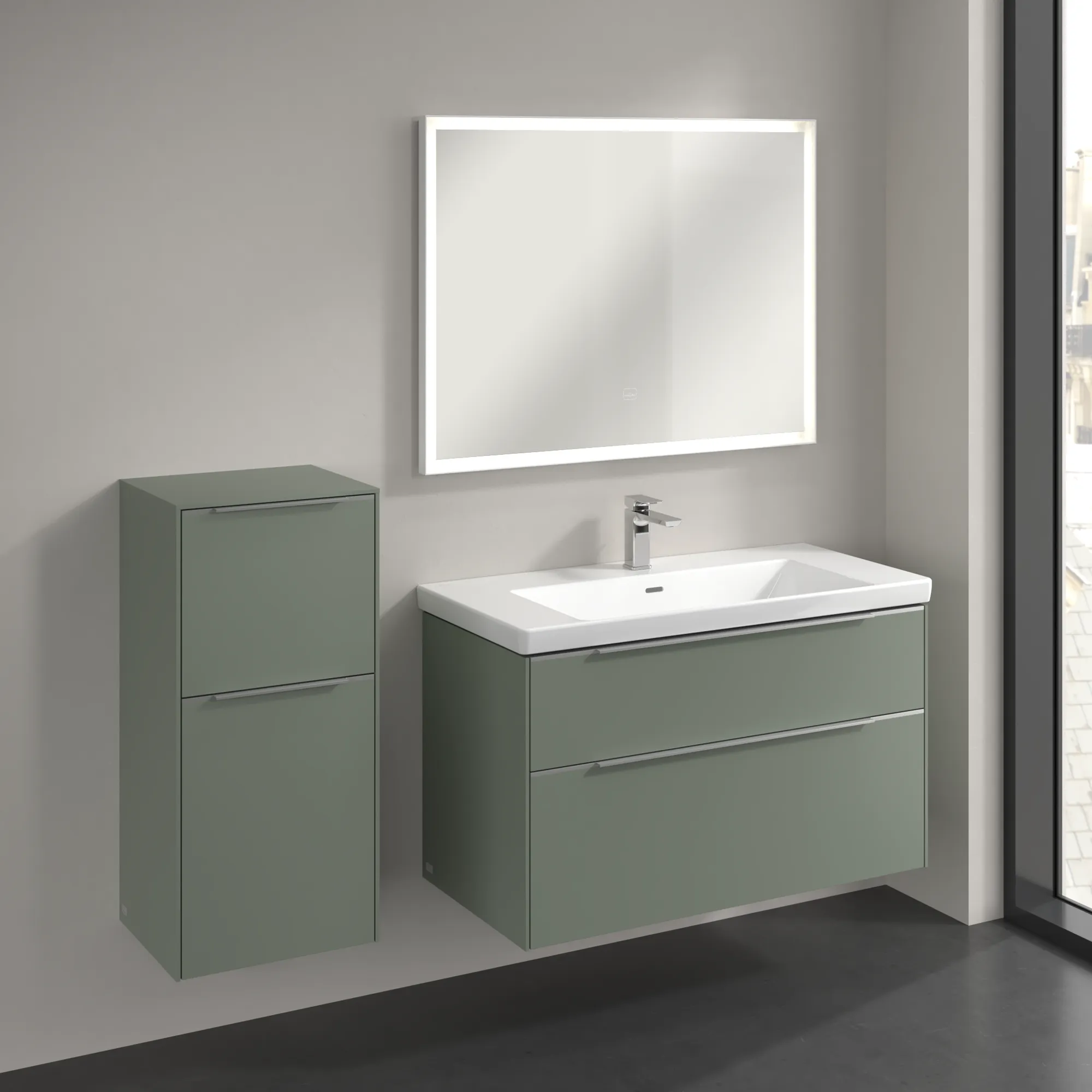 Villeroy & Boch Subway 3.0 Seitenschrank C59400, 400 x 860 x 362 mm, Soft Green Villeroy & Boch Subway 3.0 Seitenschrank C59400, 400 x 860 x 362 mm, Soft Green