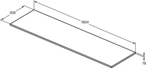 Waschtischplatte i.life B ohne Ausschnitt 1804x506x18mm Weiß matt Waschtischplatte i.life B ohne Ausschnitt 1804x506x18mm Weiß matt