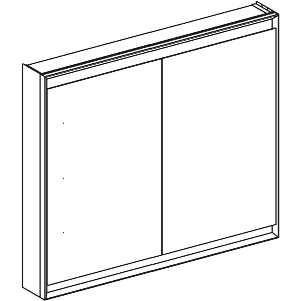 Geberit Spiegelschrank „ONE“ in weiß / Aluminium pulverbeschichtet, Geberit Spiegelschrank „ONE“ in weiß / Aluminium pulverbeschichtet,