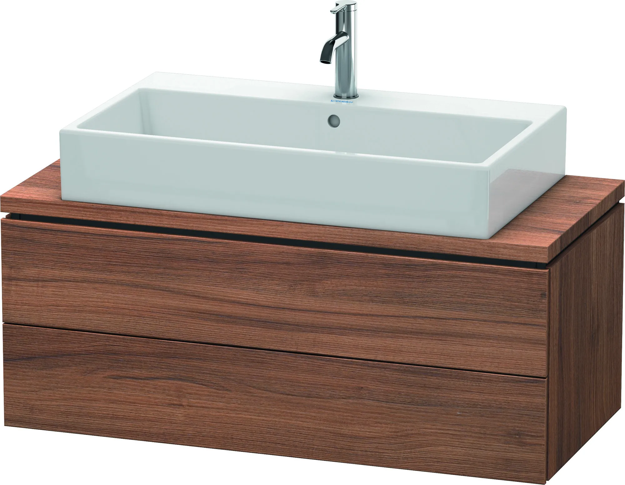 Duravit Waschtischunterschrank wandhängend „L-Cube“ 102 × 40 × 47,7 cm Nussbaum Natur Duravit Waschtischunterschrank wandhängend „L-Cube“ 102 × 40 × 47,7 cm Nussbaum Natur
