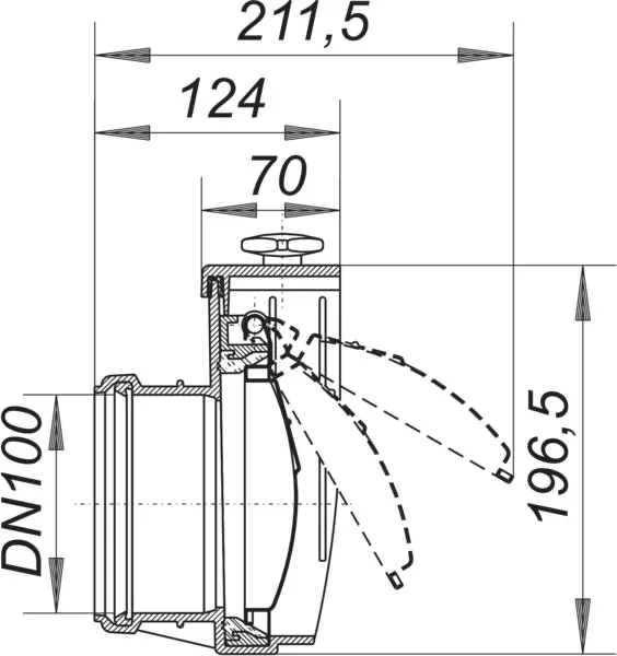 Rohrklappe, DN 100 Rohrklappe, DN 100