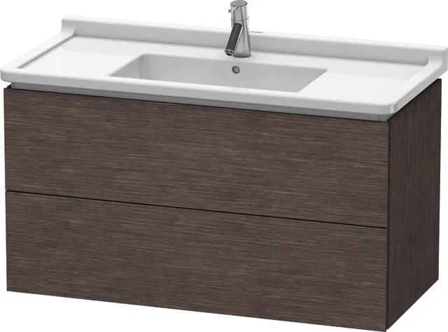 Duravit Waschtischunterschrank wandhängend „L-Cube“ 102 × 55,8 × 46,9 cm Eiche Dunkel gebürstet Duravit Waschtischunterschrank wandhängend „L-Cube“ 102 × 55,8 × 46,9 cm Eiche Dunkel gebürstet