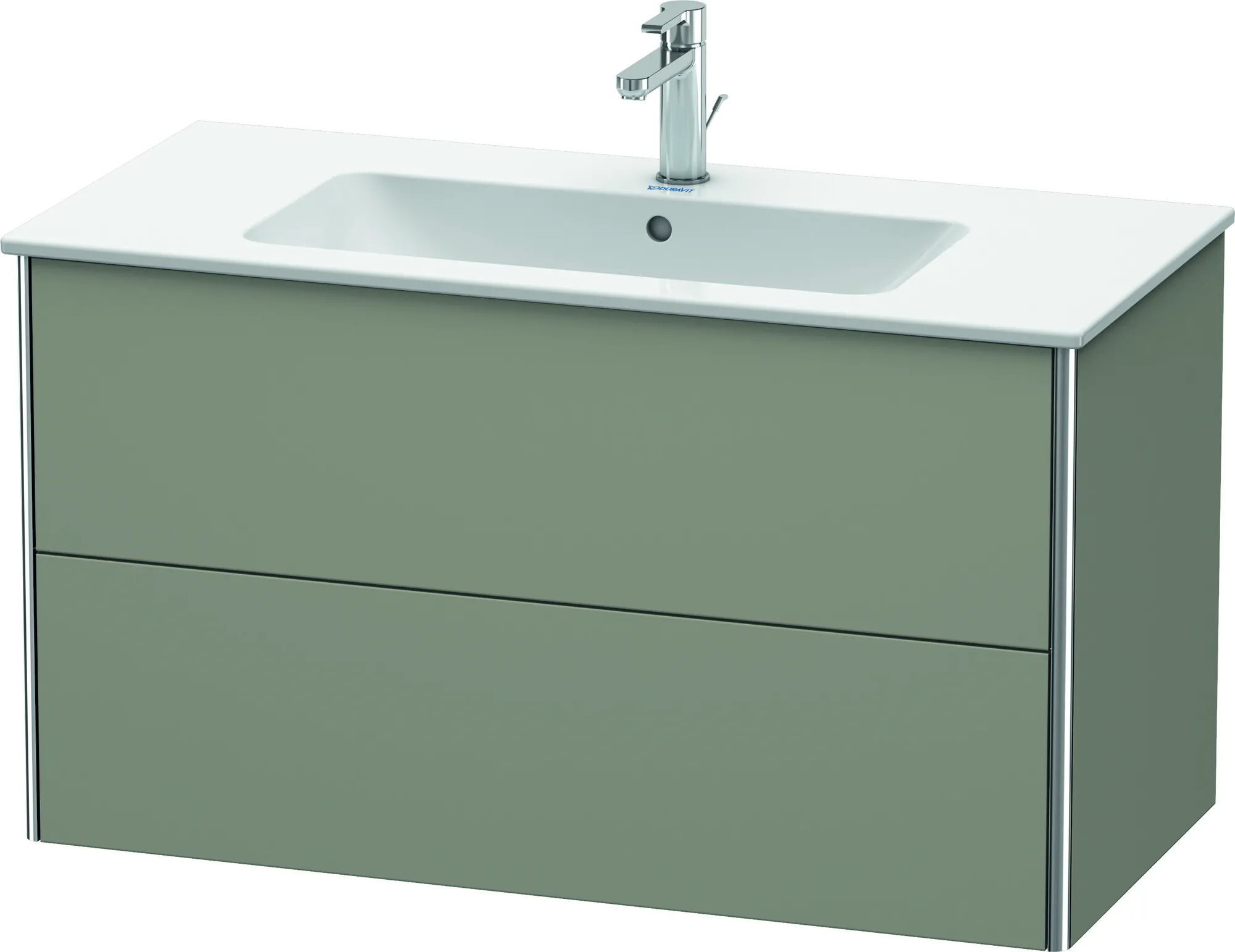 Duravit Waschtischunterschrank wandhängend „XSquare“ 101 × 56 × 47,8 cm Steingrau Seidenmatt
