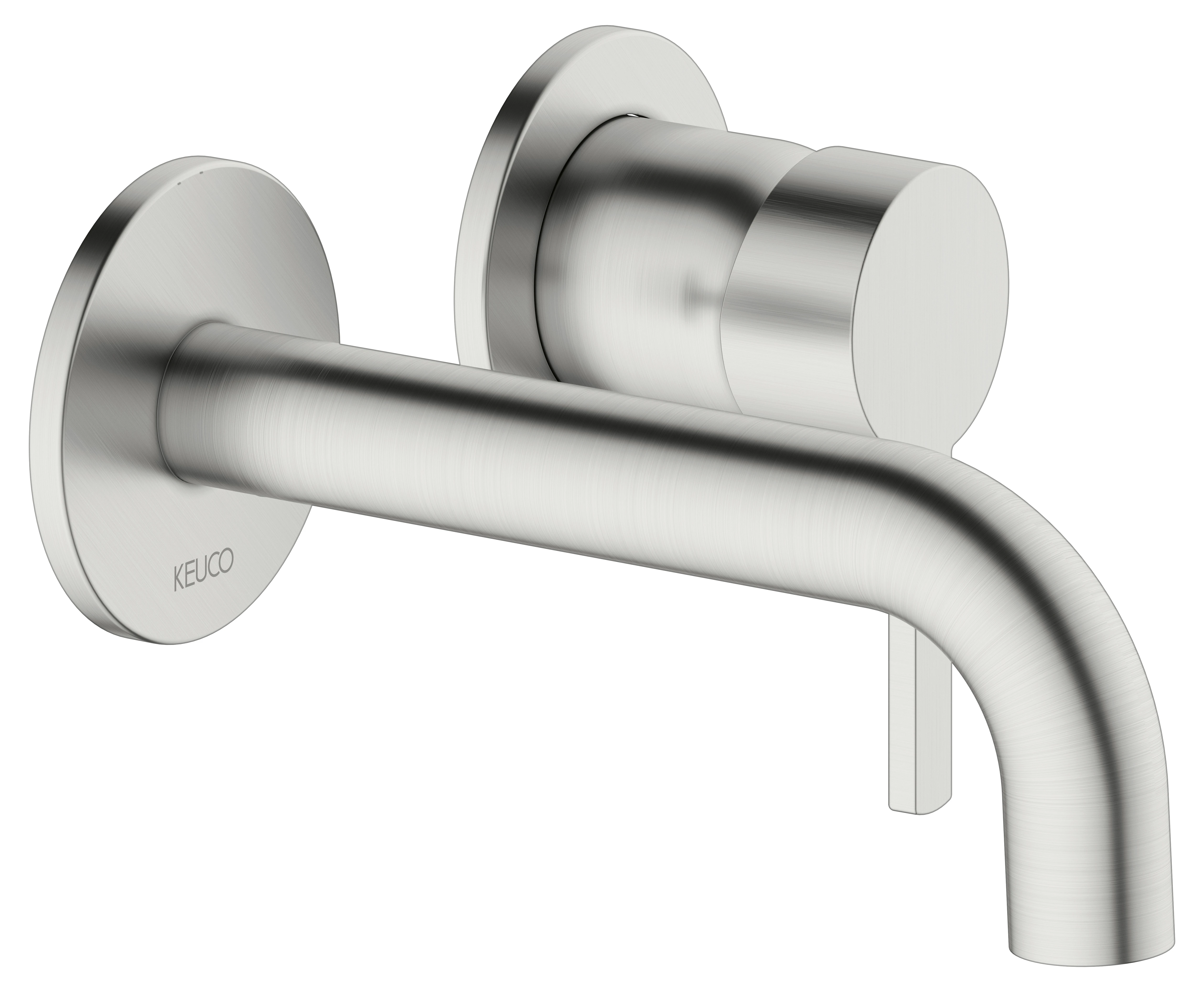 KEUCO PLAN BLUE Einhebel-Waschtischmischer Unterputz 2 Loch für Wandmontage Ausladung 165 mm Edelstahl KEUCO PLAN BLUE Einhebel-Waschtischmischer Unterputz 2 Loch für Wandmontage Ausladung 165 mm Edelstahl