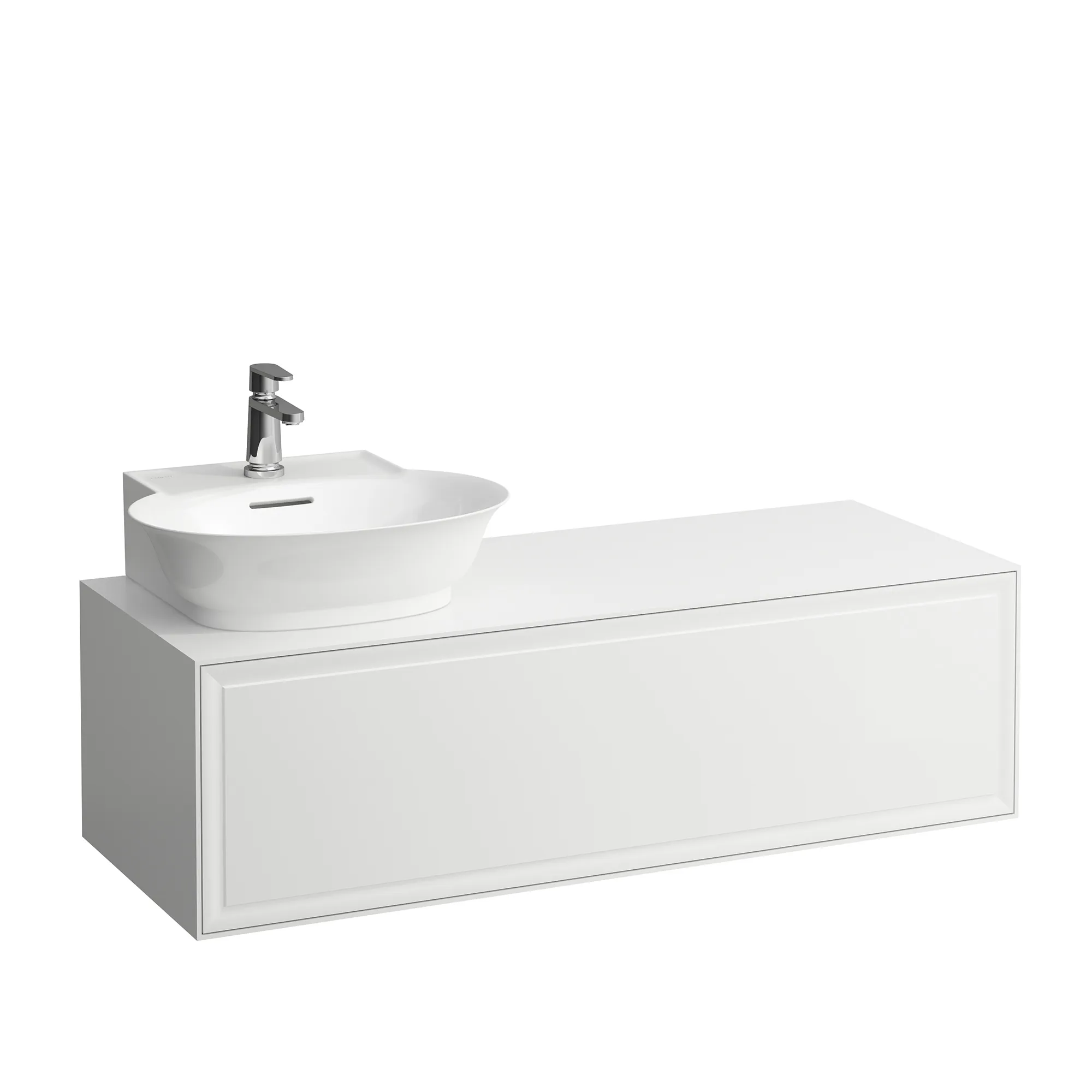 Laufen Waschtischunterbau „THE NEW CLASSIC“ 1177 × 347 × 457 mm Weiß matt, links Laufen Waschtischunterbau „THE NEW CLASSIC“ 1177 × 347 × 457 mm Weiß matt, links