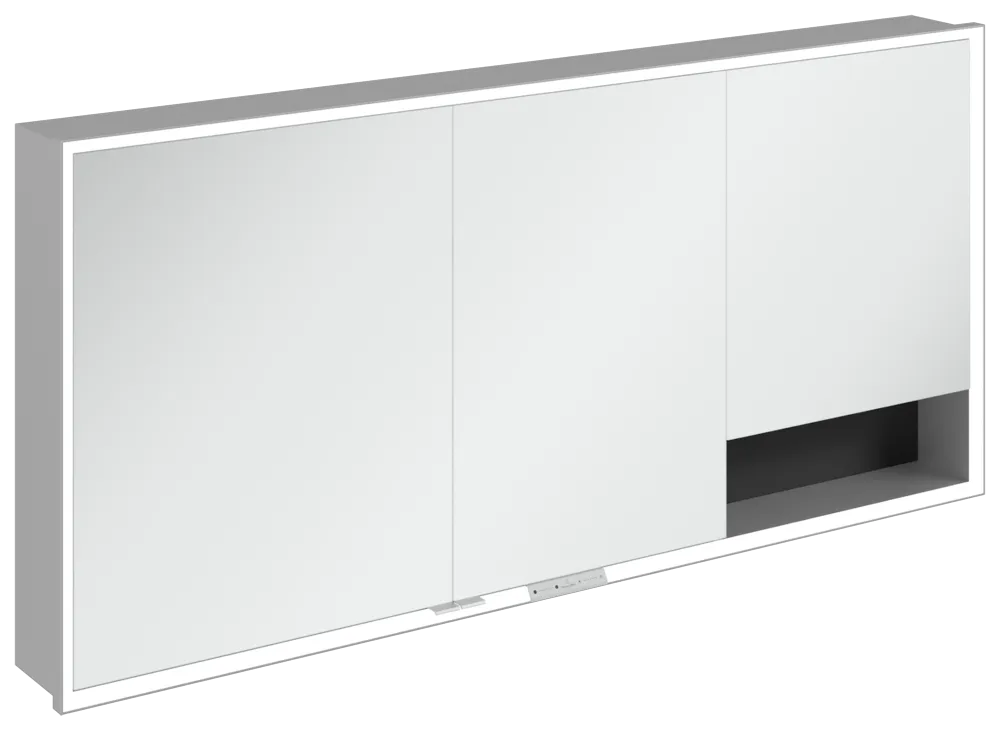 Villeroy & Boch Einbau-Spiegelschrank „My View+“ 1600 × 750 × 168 mm in Volcano Black