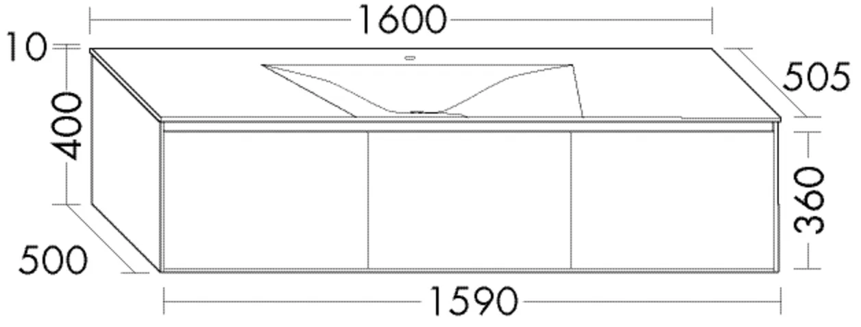 burgbad Badmöbelset „rc40Solitaire“ in RAL-Farbe Solid Matt