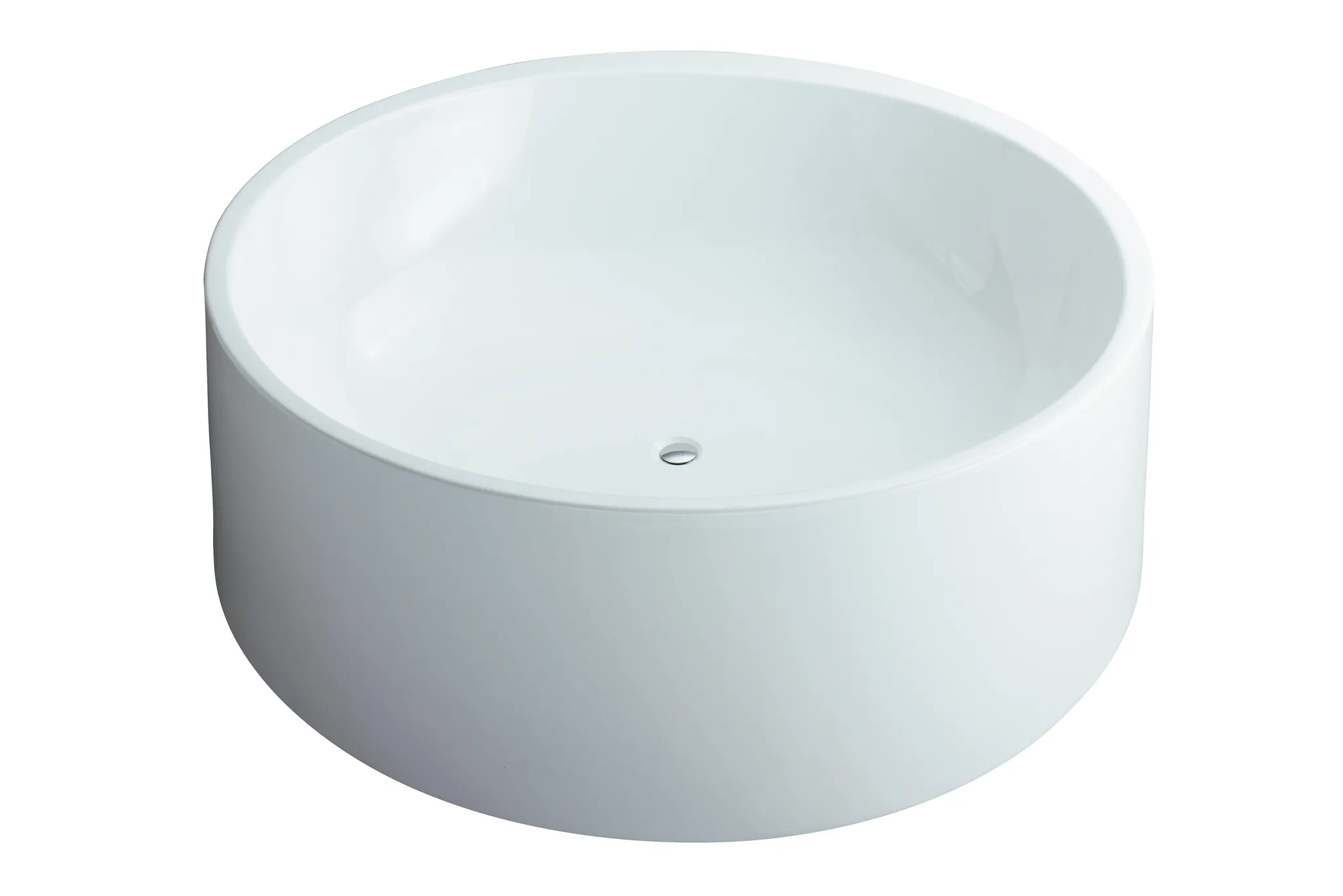 VitrA Istanbul Badewanne zylindrisch 160 cm Duo Maxi Beleuchtung freistehend Acryl Weiß Hochglanz