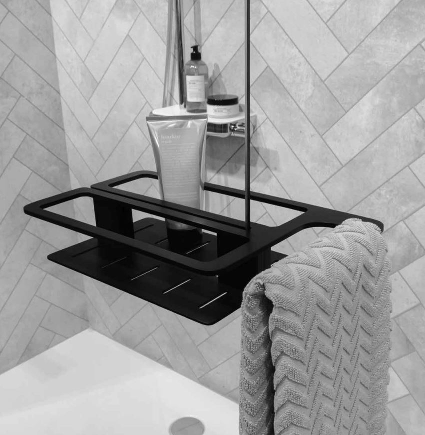 HSK gerahmte Schiebetür 3-teilig „Favorit“ Glas Chinchilla, Profile Weiß, H: 1850 mm