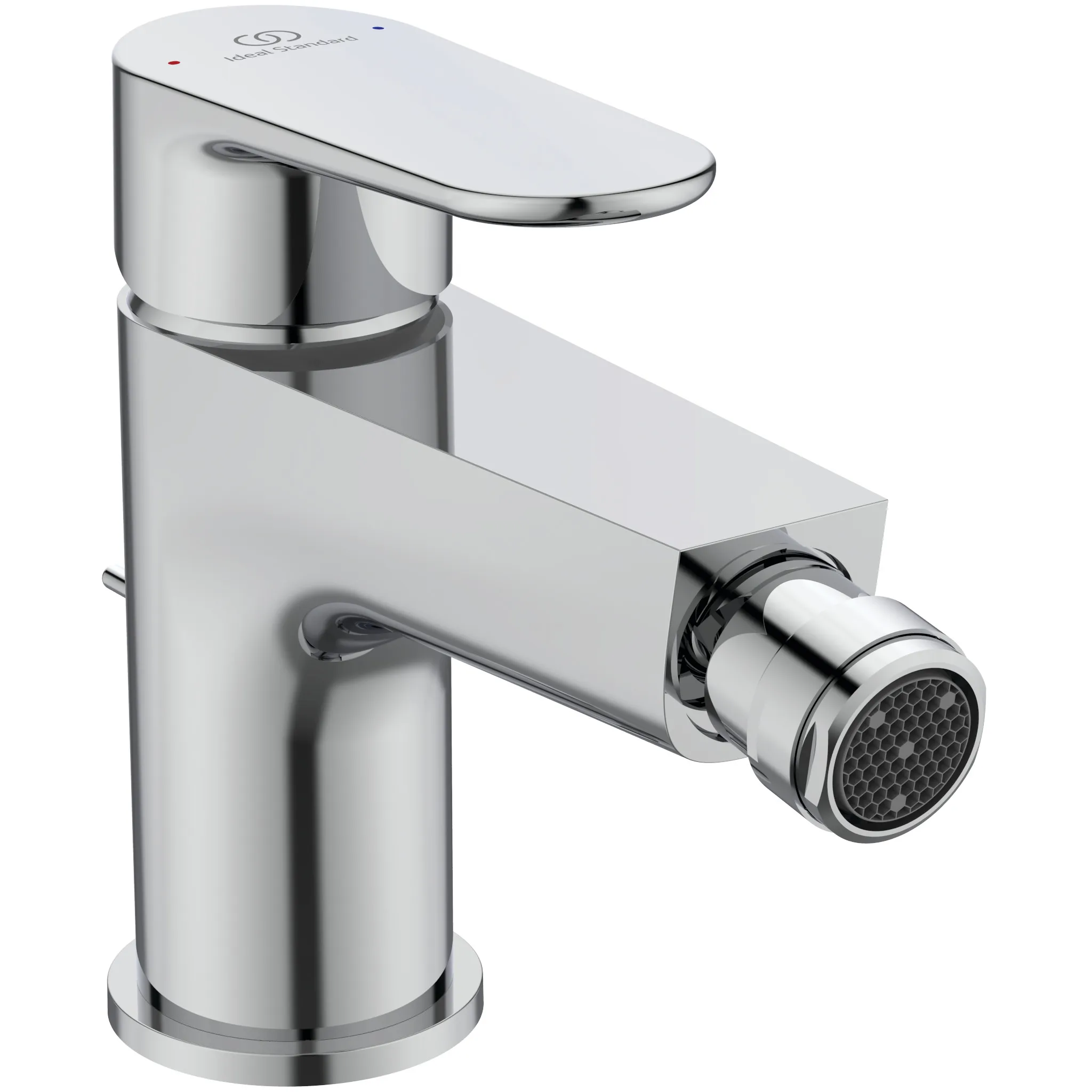 Bidetarmatur Cerafine O, mit Ablaufgarnitur, Ausladung 132mm, Chrom Bidetarmatur Cerafine O, mit Ablaufgarnitur, Ausladung 132mm, Chrom
