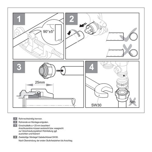 Flamco Klemmverschraubung für blanke, vernickelte und verchromte Kupferrohre, C-Stahlrohre „A11“ KV 15 × 1 (2 Stück) Flamco Klemmverschraubung für blanke, vernickelte und verchromte Kupferrohre, C-Stahlrohre „A11“ KV 15 × 1 (2 Stück)