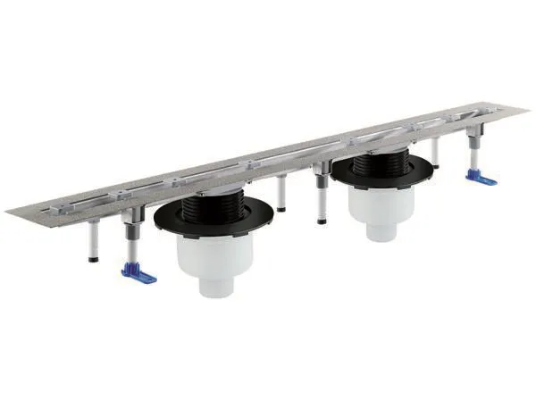 Duschrinne CeraLine senkrecht F Duo 1900 mm, DN 50/DN 70