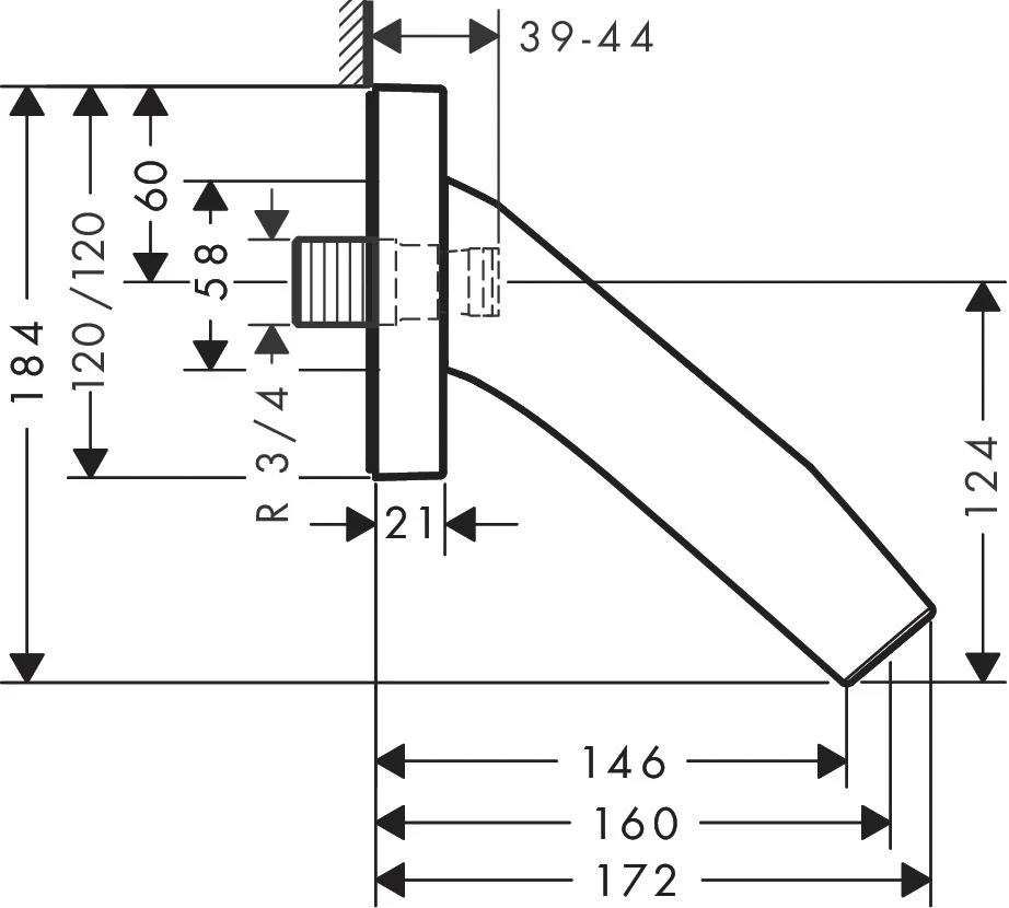Wanneneinlauf Axor Starck Organic DN20 chrom Wanneneinlauf Axor Starck Organic DN20 chrom