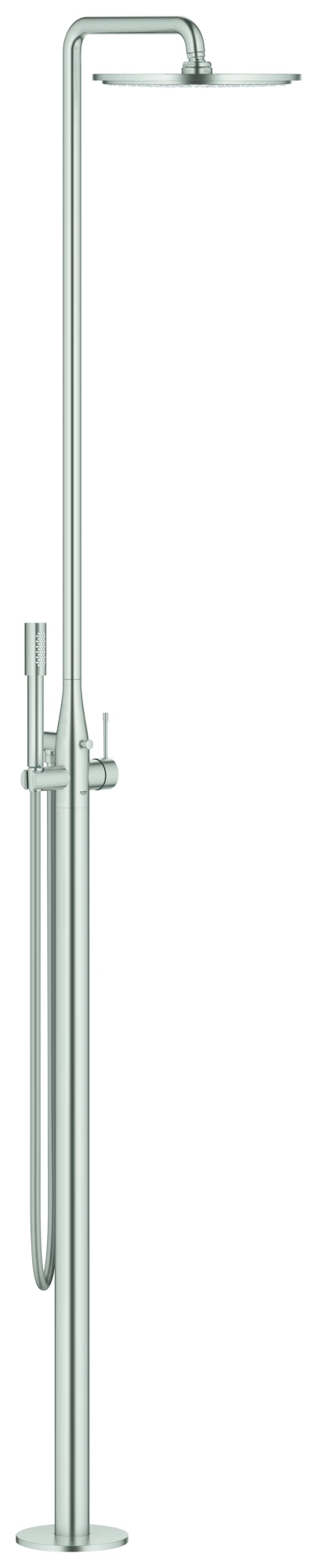 Einhand-Brausebatterie Essence 23741_1, freistehendes Duschsystem, Fertigmontageset für 45 984, eigensicher, chrom