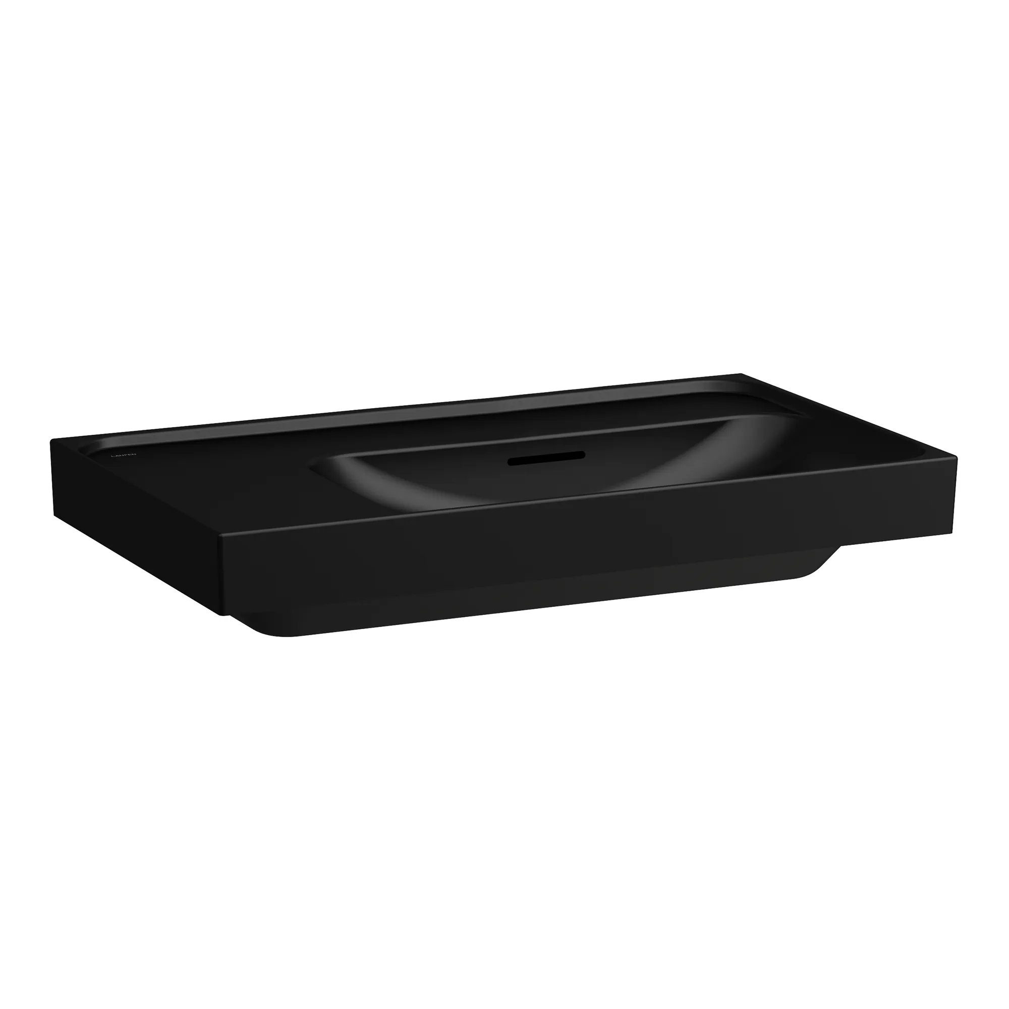 Waschtisch, MEDA, 460x800x160, Ablage links, 1 Hahnloch mit Überlauf, weiß