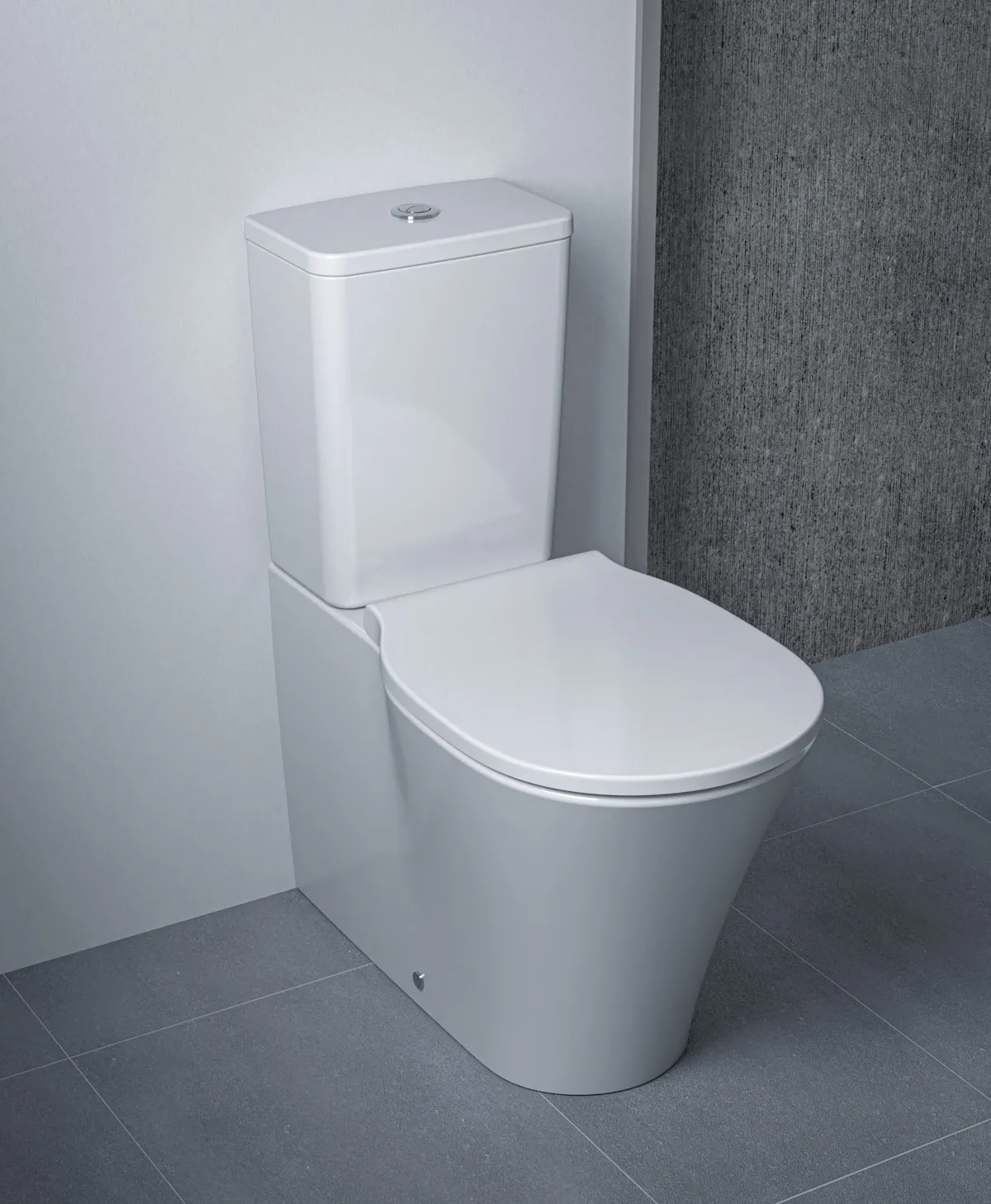 Stand-Tiefspül-WC-Kombi ConnectAIR, AquaBlade, Abgang waagrerecht verdeckt, 360x650x400mm, Weiß Stand-Tiefspül-WC-Kombi ConnectAIR, AquaBlade, Abgang waagrerecht verdeckt, 360x650x400mm, Weiß