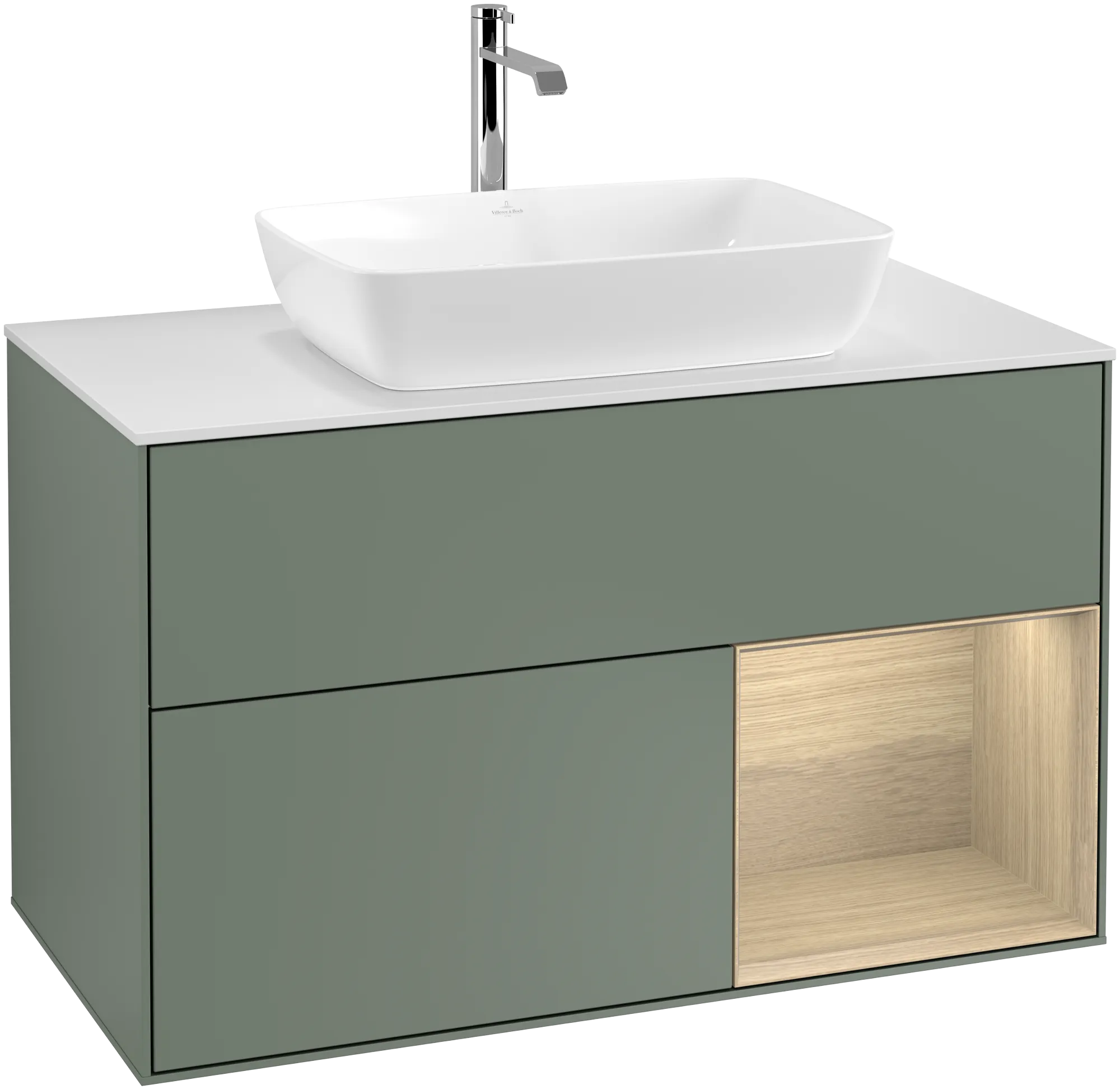 Villeroy & Boch Finion Waschbeckenunterschrank F78 1000x603x501mm Olive Matt