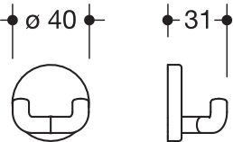 HEWI Doppelhaken „Serie 801“