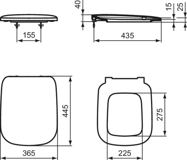 WC-Sitz m.Sitzpuffer u.Scharniersatz Softclosing Weiß WC-Sitz m.Sitzpuffer u.Scharniersatz Softclosing Weiß