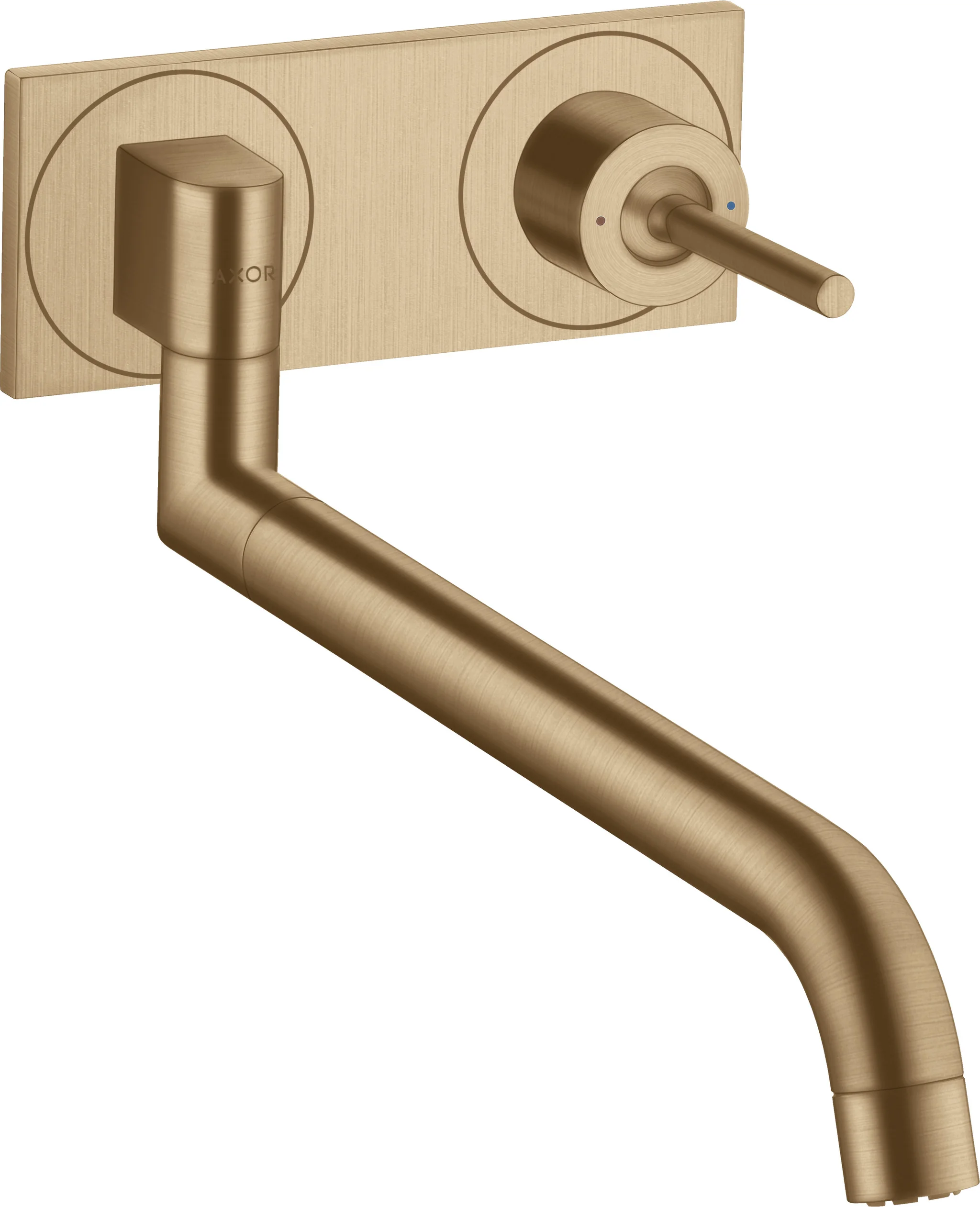 Hansgrohe AXOR Uno Einhebel-Küchenmischer Unterputz Brushed Bronze, Schwenkbereich 110° oder 150°, Teleskopfunktion 330–500 mm, Laminarstrahl, max. Durchfluss 9 l/min