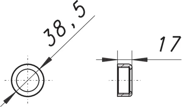 Gewindering, 1″