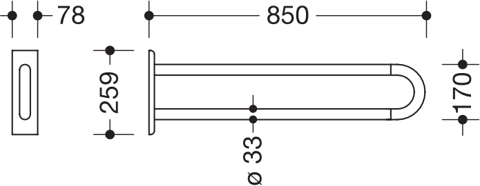 HEWI Wandgriff „Serie 801“