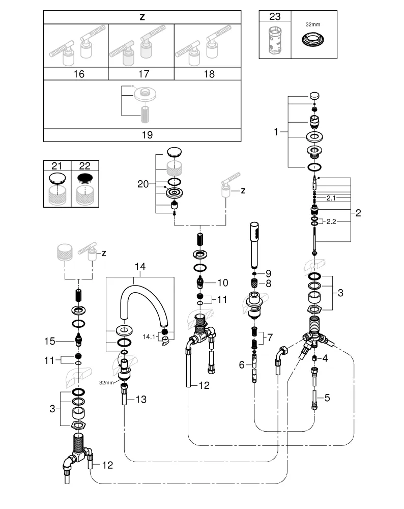 5-Loch-Wannen-Kombination Atrio Private Collection 25224, für Hebelgriffe, chrom 5-Loch-Wannen-Kombination Atrio Private Collection 25224, für Hebelgriffe, chrom