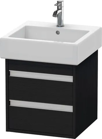 Duravit Waschtischunterschrank wandhängend „Ketho“ 45 × 48 × 44 cm Eiche Schwarz Duravit Waschtischunterschrank wandhängend „Ketho“ 45 × 48 × 44 cm Eiche Schwarz