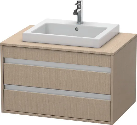 Duravit Waschtischunterschrank wandhängend „Ketho“ 80 × 49,6 × 55 cm Leinen Duravit Waschtischunterschrank wandhängend „Ketho“ 80 × 49,6 × 55 cm Leinen