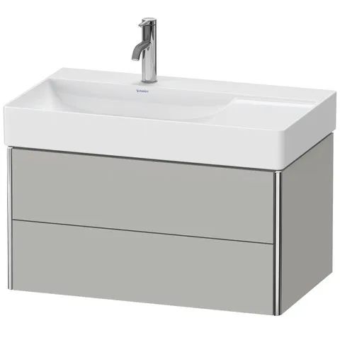Duravit Waschtischunterschrank wandhängend „XSquare“ 78,4 × 39,7 × 46 cm Betongrau Matt