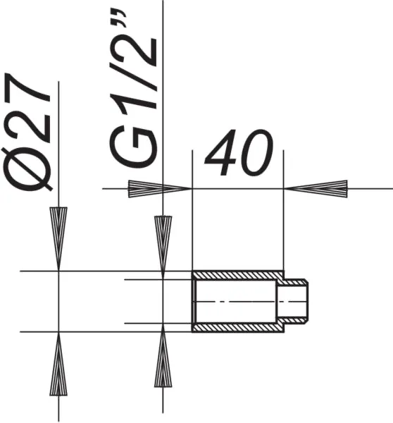 Verlängerungsset 40 mm, zu UP-Ventil 405 Verlängerungsset 40 mm, zu UP-Ventil 405