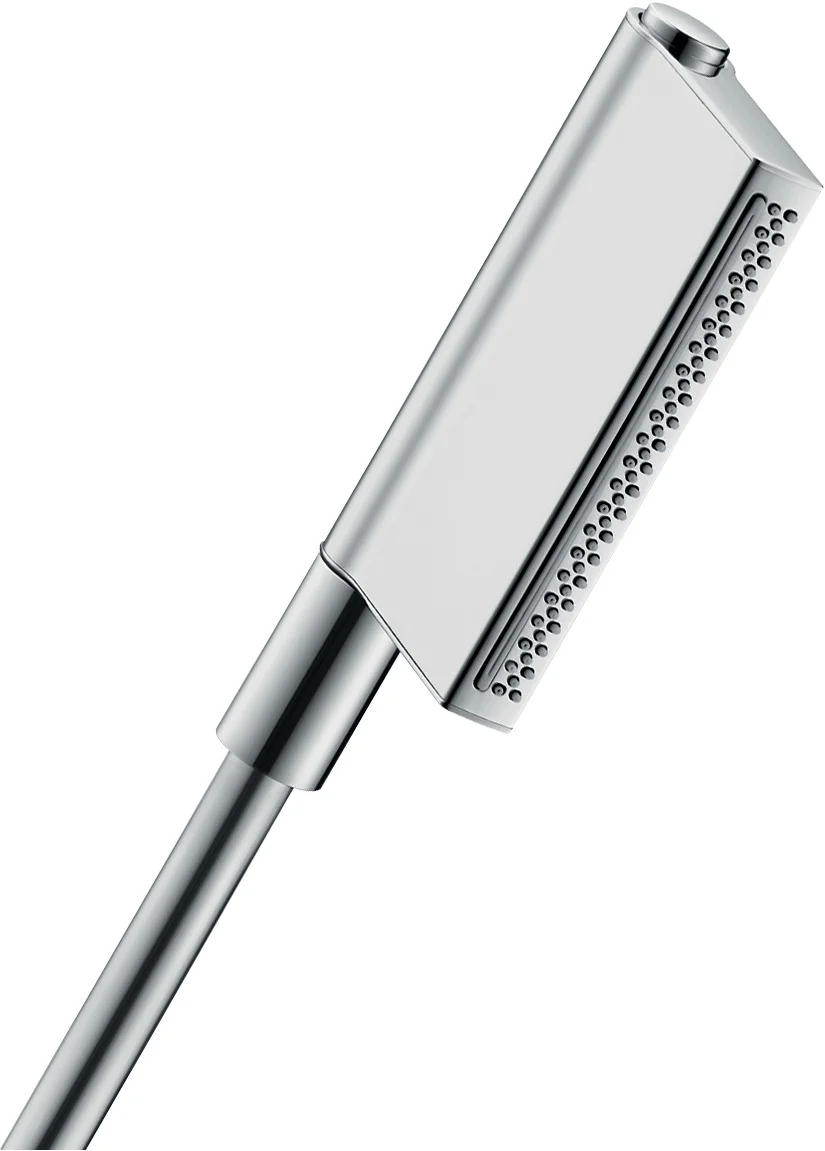 Hansgrohe AXOR One Handbrause 2jet Chrom, 124 x 24 mm, Rain & RainFlow Strahlarten, Select-Taste, QuickClean, max. Durchfluss 11,5 l/min bei 3 bar, für Durchlauferhitzer geeignet