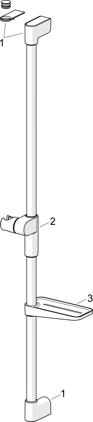HansaVIVA Wandstangen-Brausenset Hansaviva 2023 Chrom 9 l/min