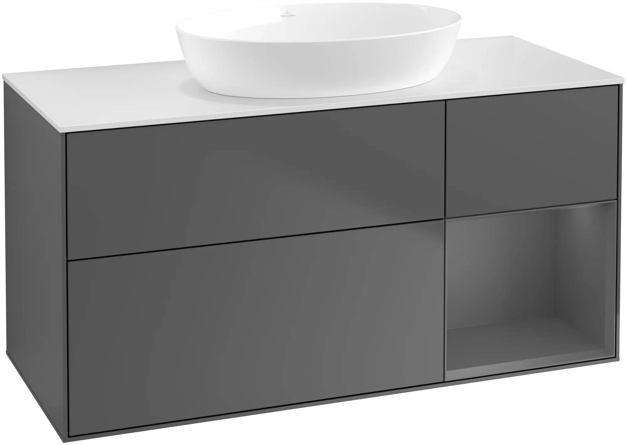 Villeroy & Boch Finion Waschbeckenunterschrank GA7 1200x603x501mm Anthrazit Matt/Lack Weiss matt