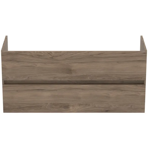 Ideal Standard Waschtischunterschrank „Eurovit+“ 120 × 55 × 44 cm Nussbaum geflammt Ideal Standard Waschtischunterschrank „Eurovit+“ 120 × 55 × 44 cm Nussbaum geflammt