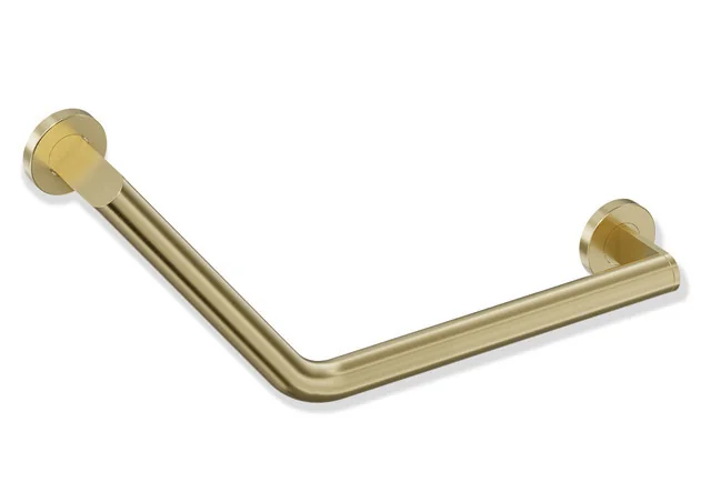 HEWI Winkelgriff System 900 PG93, Edelstahl, PVD, Achsmaße 620 mm und 283 mm, Winkel 135°, D: 32 mm, Ausführung rechts, HEWI Farbe LP (Messing gebürstet) HEWI Winkelgriff System 900 PG93, Edelstahl, PVD, Achsmaße 620 mm und 283 mm, Winkel 135°, D: 32 mm, Ausführung rechts, HEWI Farbe LP (Messing gebürstet)