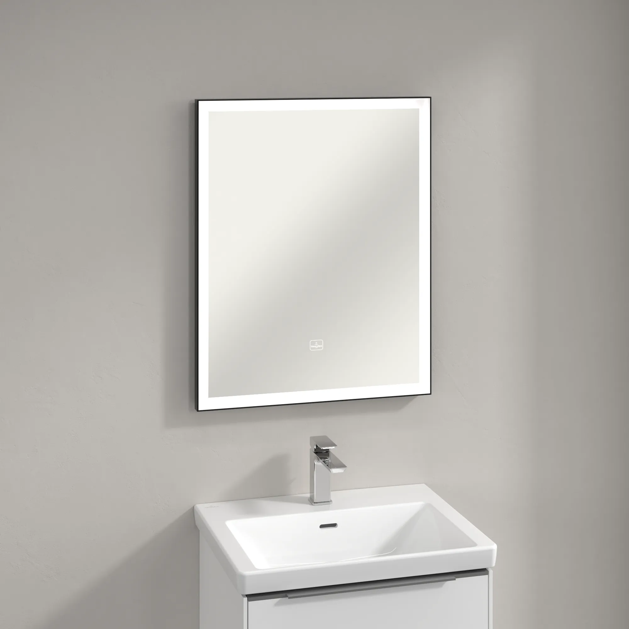 Villeroy & Boch Spiegel „Subway 3.0“ 60 × 75 cm in BiColour (Black Matt, White Matt)