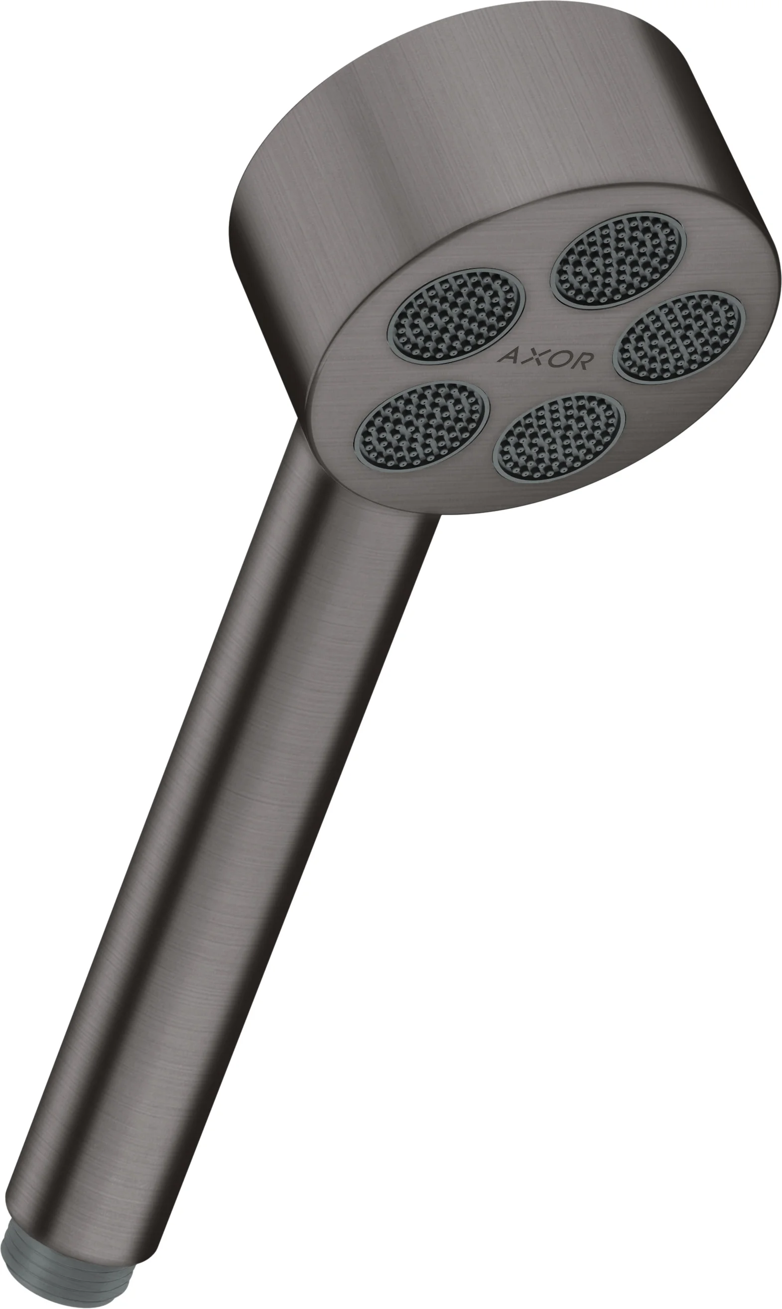 Hansgrohe AXOR One Handbrause 75 1jet EcoSmart BBC, Brushed Black Chrome, 73 mm Brausekopfgröße, PowderRain Strahlart, QuickClean Technologie, max. Durchflussmenge 9,1 l/min bei 3 bar