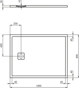 Ideal Standard Duschwanne „UltraFlatEvo“