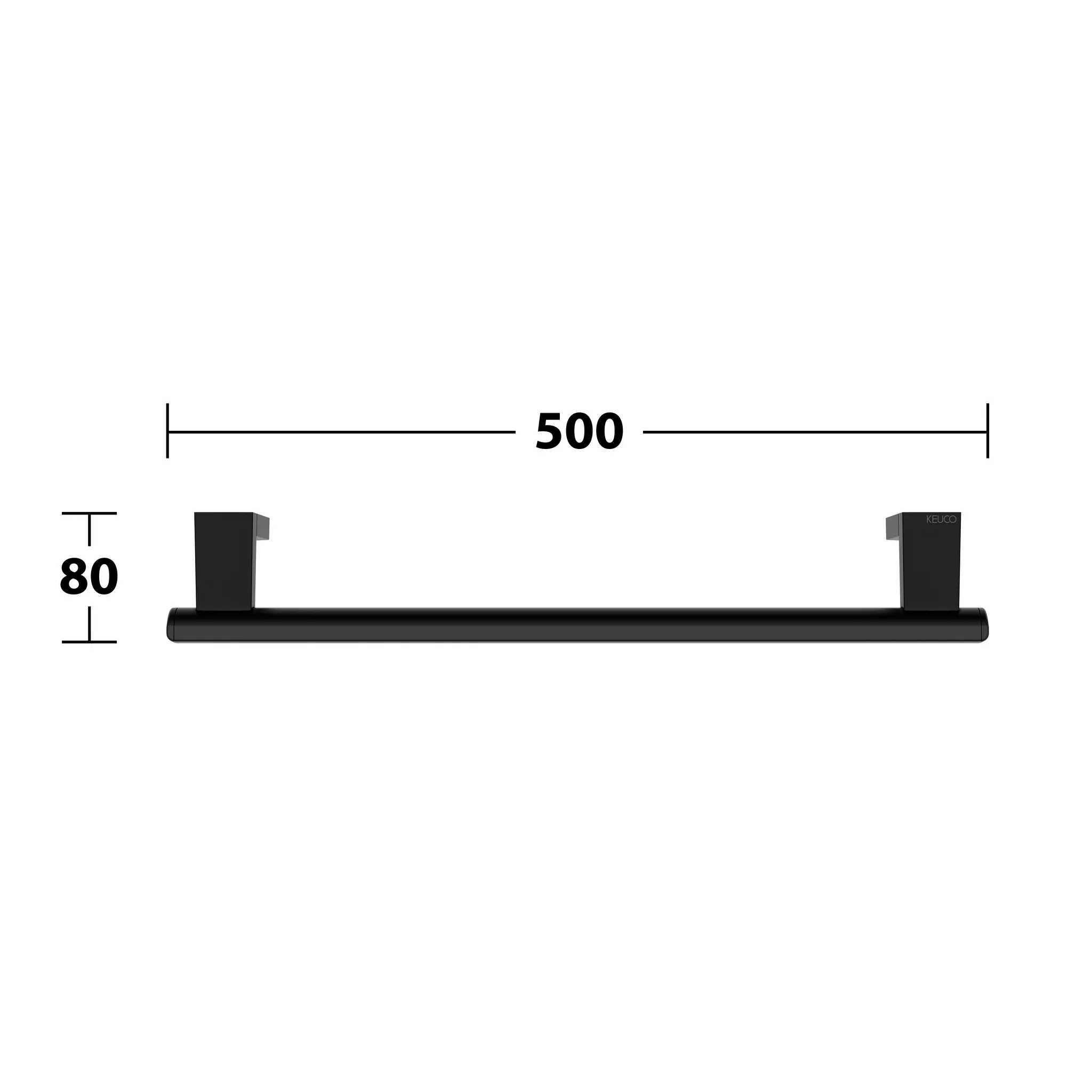 KEUCO Haltegriff „Axess“ 50 cm Ausführung in Schwarz (matt) KEUCO Haltegriff „Axess“ 50 cm Ausführung in Schwarz (matt)
